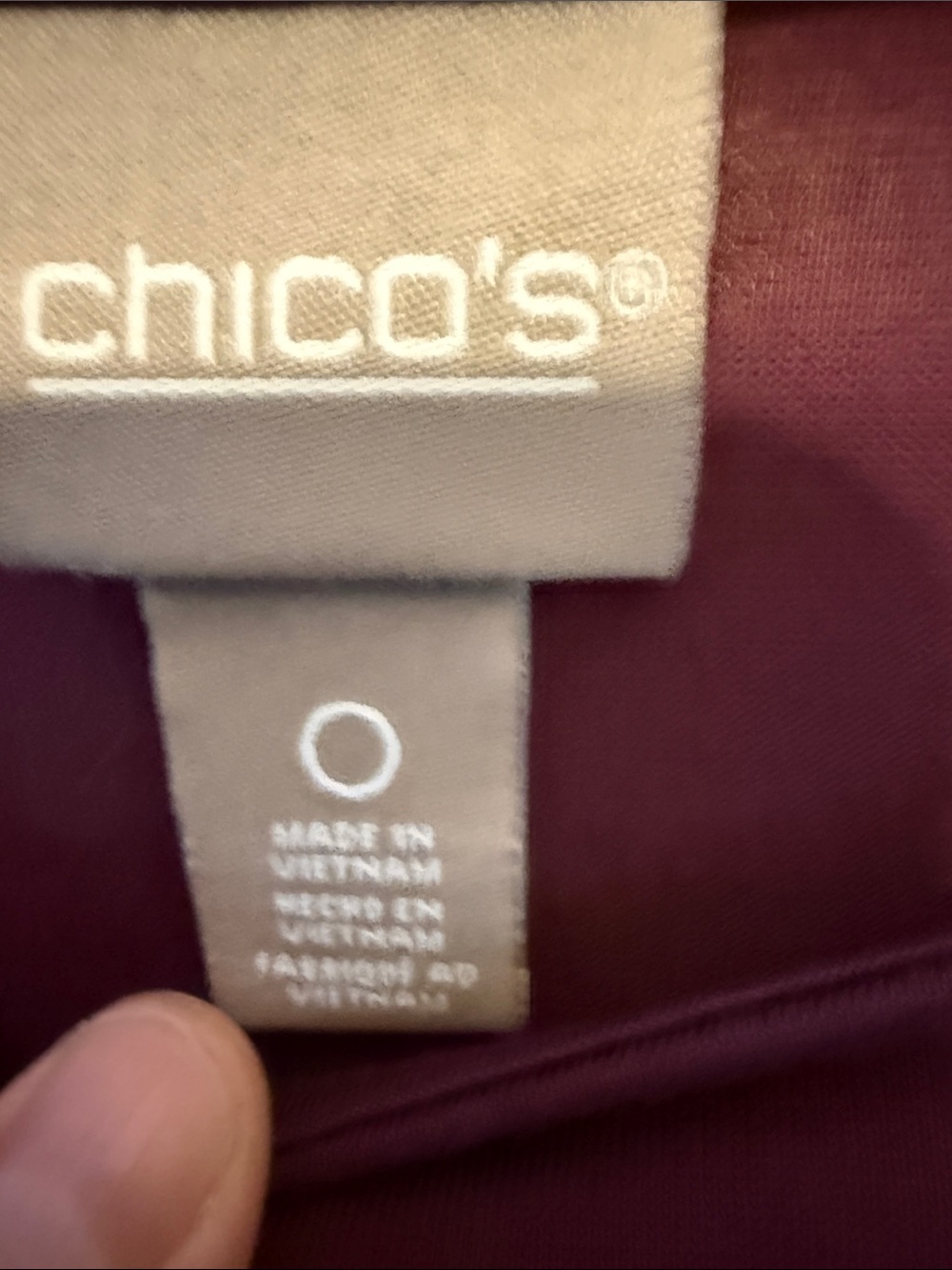 Chico's Plum Long Sleeve Crewneck Top with Lace Cuff Detail- Size 0 - Picture 4 of 9
